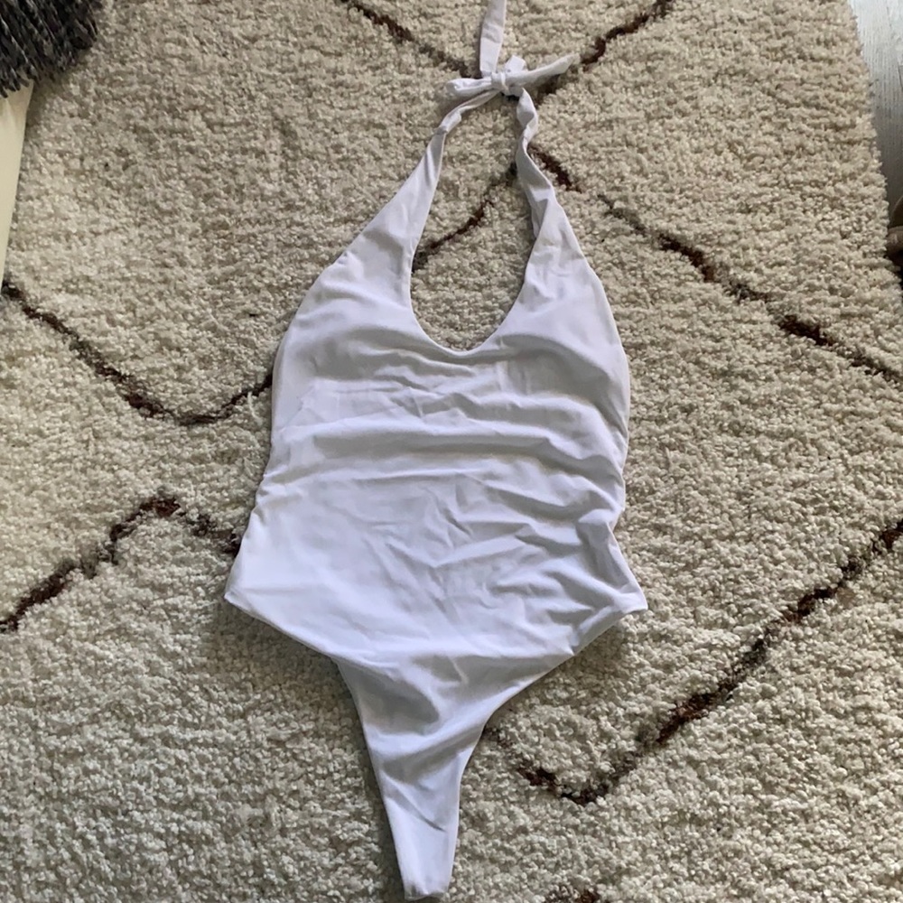 One piece thong swimsuit